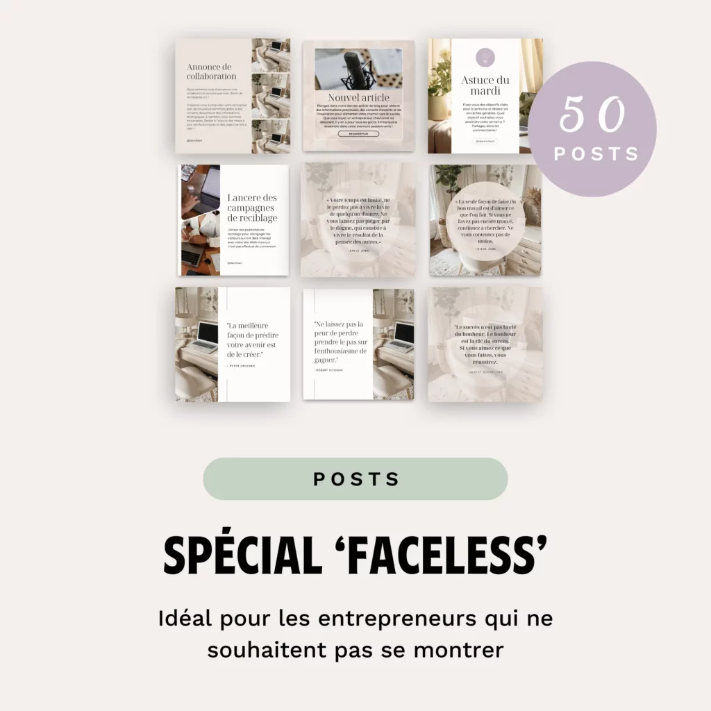 exemples templates instagram sans montrer son visage