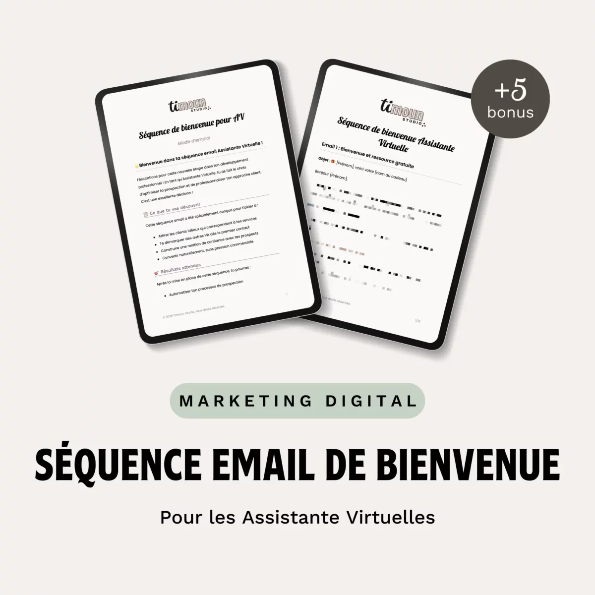 Séquence email de bienvenue - Assistante Virtuelle
